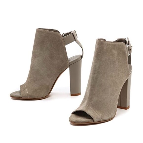 Vince Addison Suede Leather Peep Toe Booties US Size 10 EU 41.5 Made in Itlay - Picture 11 of 11